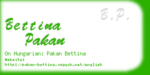 bettina pakan business card